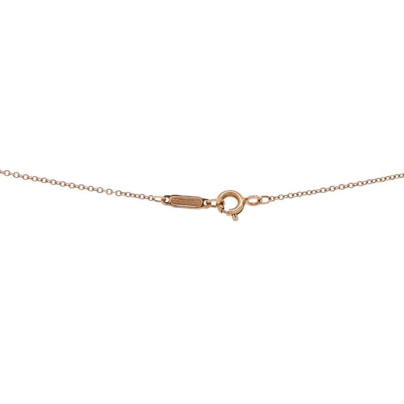 Tiffany & Co. Modern Keys Round Pendant Necklace 18K Rose Gold with Diamonds - 3