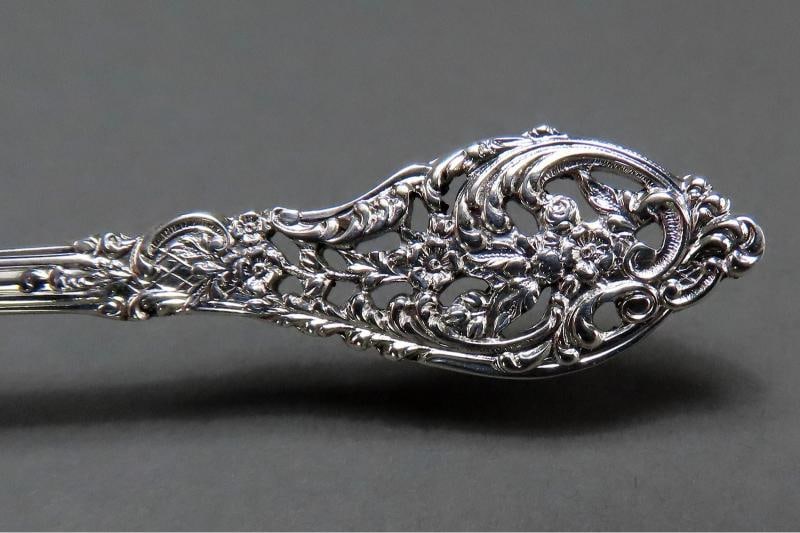 Stunning 36pc Sterling Silver Reed and Barton Florentine Lace Pat Serves 6 - 3