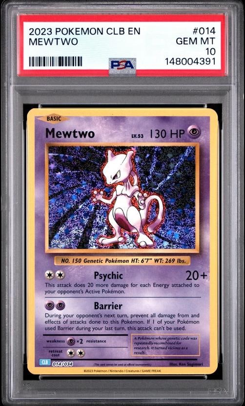 POKEMON CLB-TRADING CARD GAME CLASSIC BLASTOISE & SUICUNE EX DECK MEWTWO PSA 10 (1 of 2)