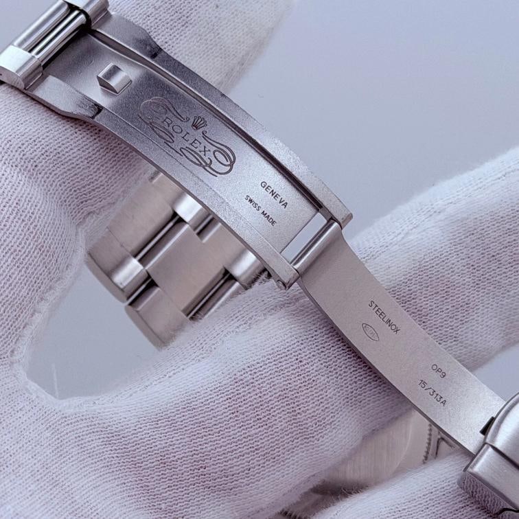 Rolex Oyster Perpetual Air King 114200 34mm Blue Dial Stainless Steel Box Papers - 10