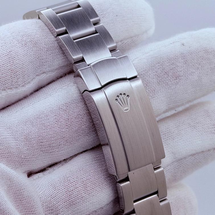 Rolex Oyster Perpetual Air King 114200 34mm Blue Dial Stainless Steel Box Papers - 9