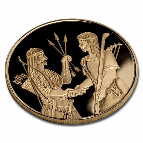 2024 Israel Proof Gold 10 Sheqalim David and Jonathan - 3