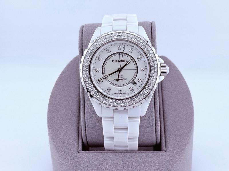 Chanel J12 Factory Diamond Dial Diamond Bezel H2013 42mm Automatic White Ceramic - 2