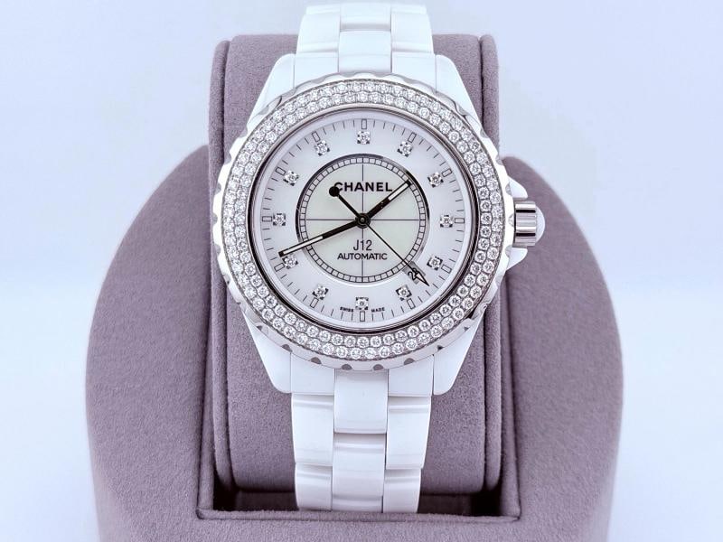 Chanel J12 Factory Diamond Dial Diamond Bezel H2013 42mm Automatic White Ceramic - 7
