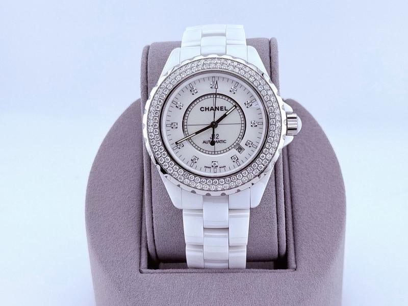Chanel J12 Factory Diamond Dial Diamond Bezel H2013 42mm Automatic White Ceramic - 8
