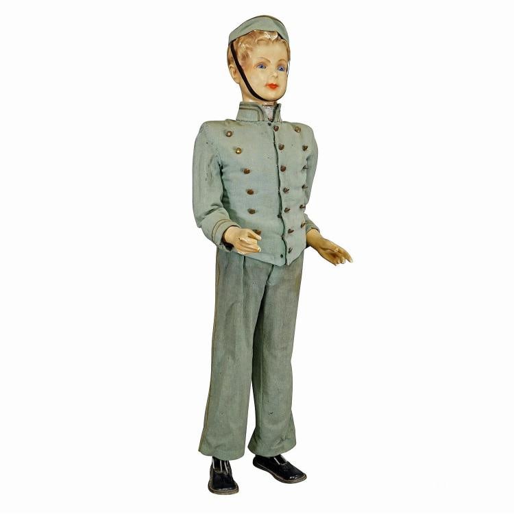 Rare Antique Hotel Page Automaton, USA ca. 1930s: height: 49.21 inches . Condition: Used,Country/Region of Origin: europe,Original/Reproduction: original,Country of Origin: United States 