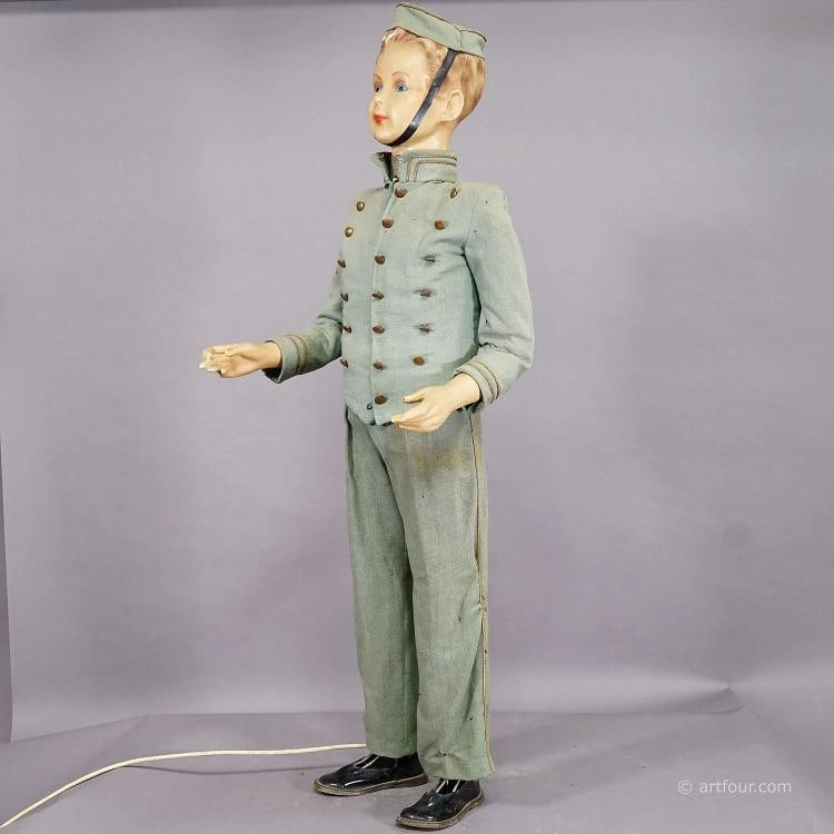Rare Antique Hotel Page Automaton, USA ca. 1930s - 3