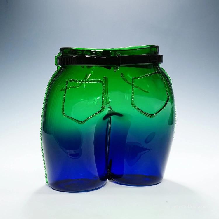 Murano Art Glass Sculpture 'Jeans' by Simone Cenedese 1990s - 2