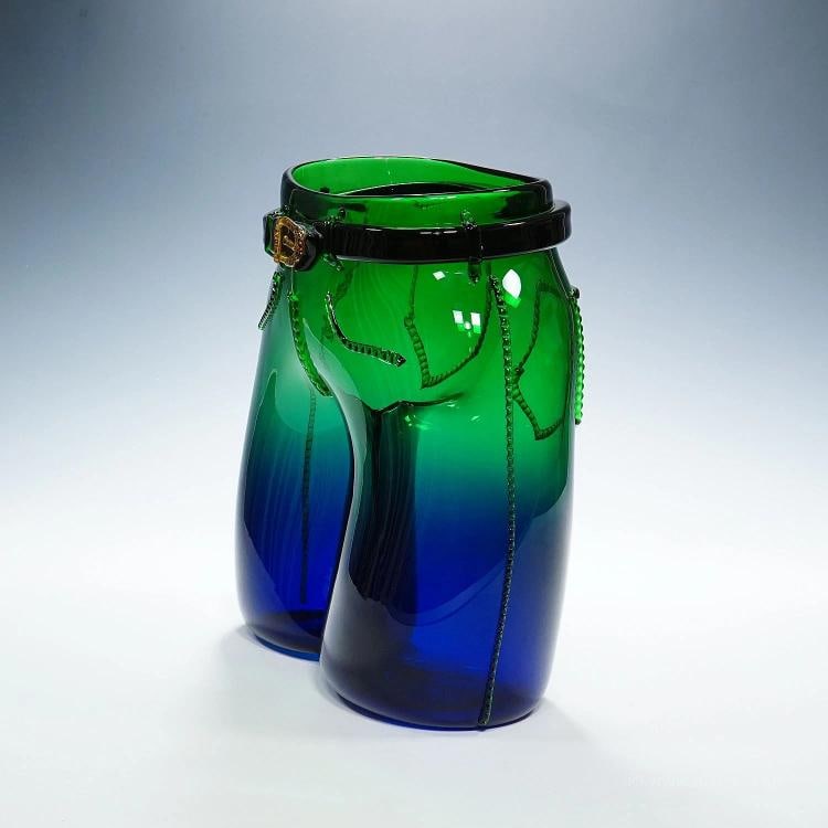 Murano Art Glass Sculpture 'Jeans' by Simone Cenedese 1990s - 3