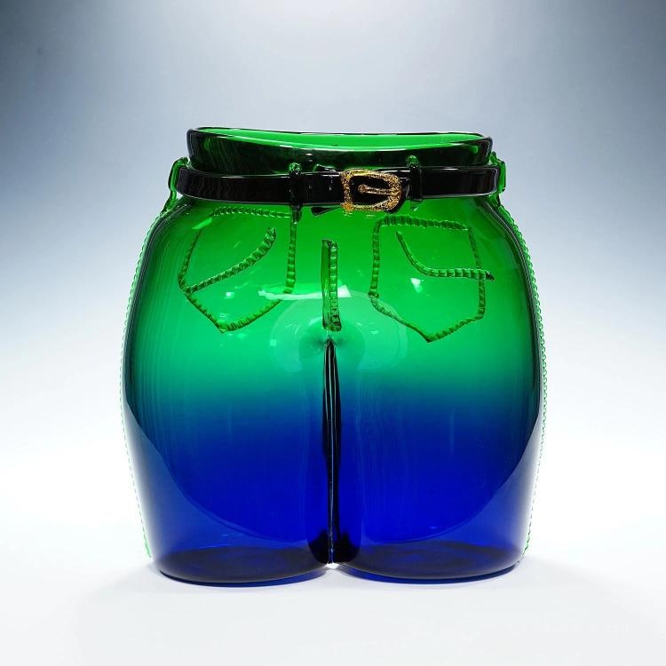 Murano Art Glass Sculpture 'Jeans' by Simone Cenedese 1990s - 4