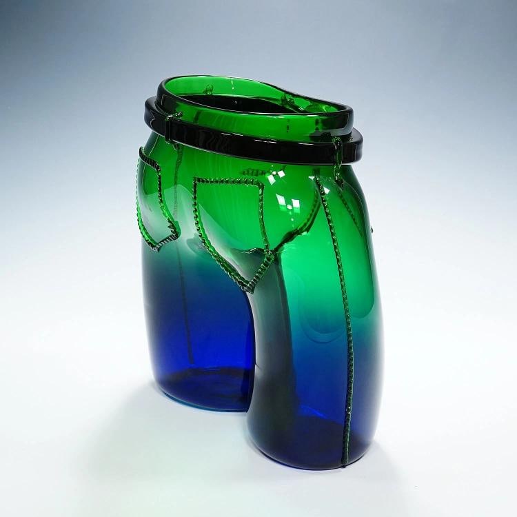 Murano Art Glass Sculpture 'Jeans' by Simone Cenedese 1990s - 5
