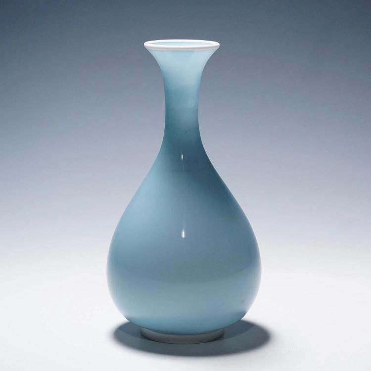 Tomaso Buzzi for Venini Vase in Light Blue and Lattimo Glass ca. 1933 - 2