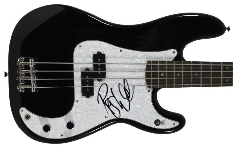 Roger Waters Pink Floyd Signed Black Fender Squier Bass Guitar (BECKETT LOA) - 6