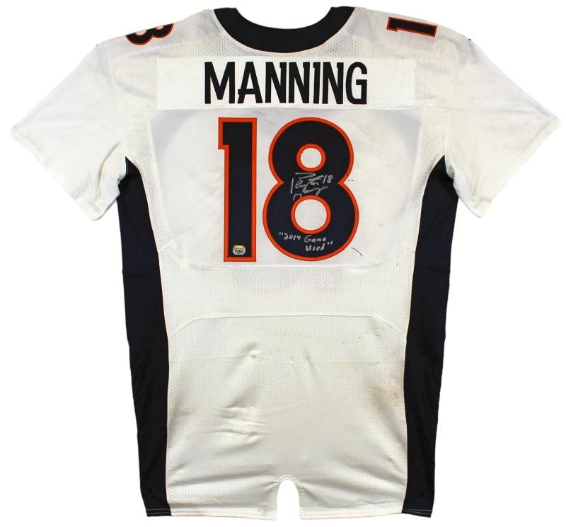 Broncos Peyton Manning 2014 Game Used Signed Nike Jersey Photomatched & Fanatics - 2