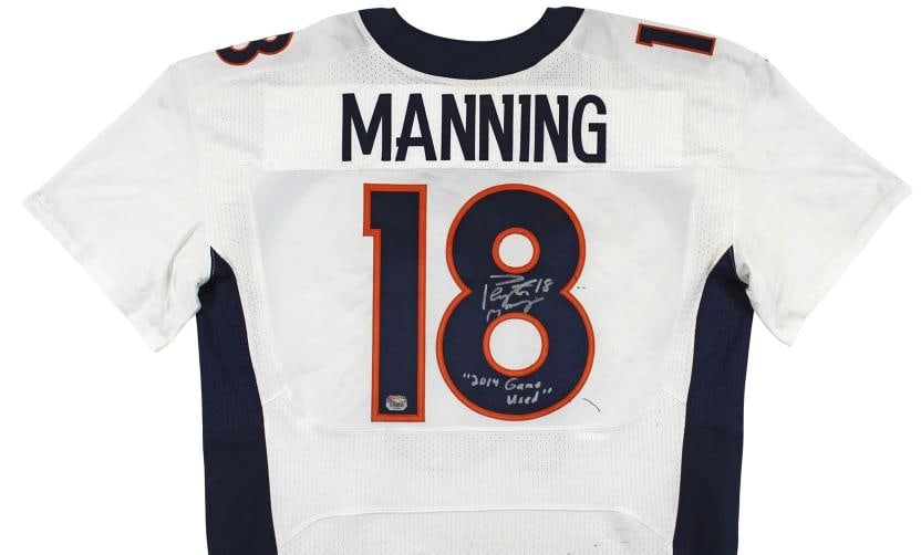 Broncos Peyton Manning 2014 Game Used Signed Nike Jersey Photomatched & Fanatics - 3