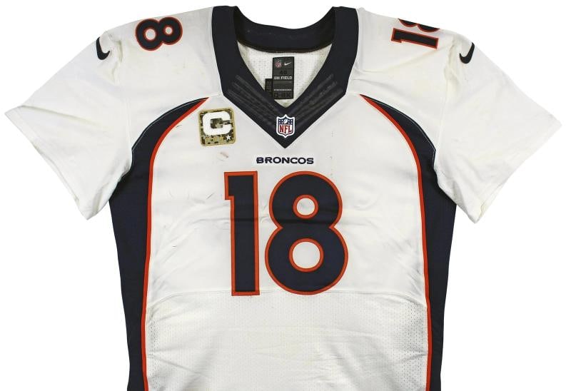 Broncos Peyton Manning 2014 Game Used Signed Nike Jersey Photomatched & Fanatics - 6