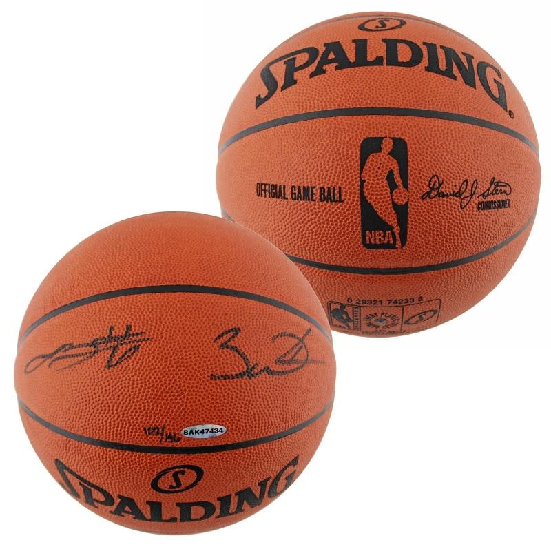 Heat LeBron James & Dwyane Wade Signed Official NBA Basketball LE #102/136 UDA (1 of 5)