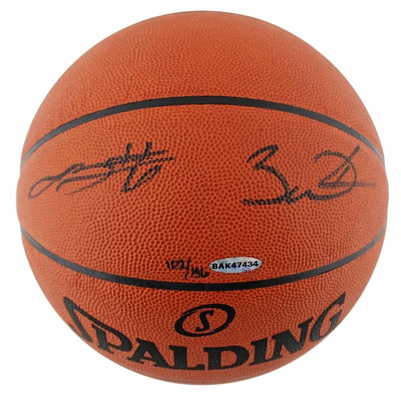 Heat LeBron James & Dwyane Wade Signed Official NBA Basketball LE #102/136 UDA - 2