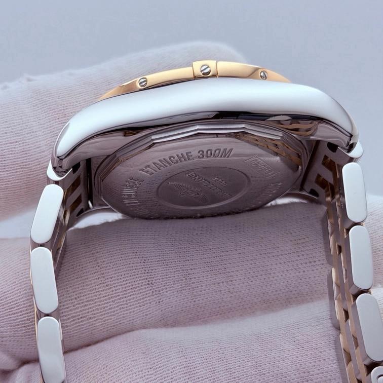 Breitling Chronomat 41 CB014012 Silver Dial 18K Rose Gold Steel Box Papers - 10