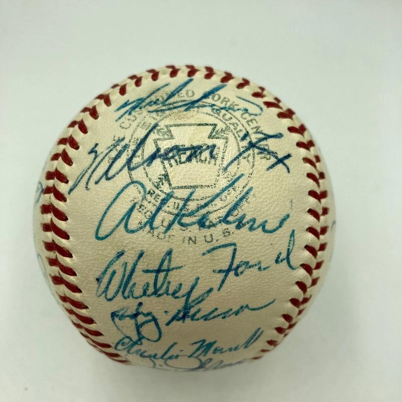 1956 All Star Game Team Signed Baseball Mickey Mantle & Ted Williams PSA DNA COA - 8