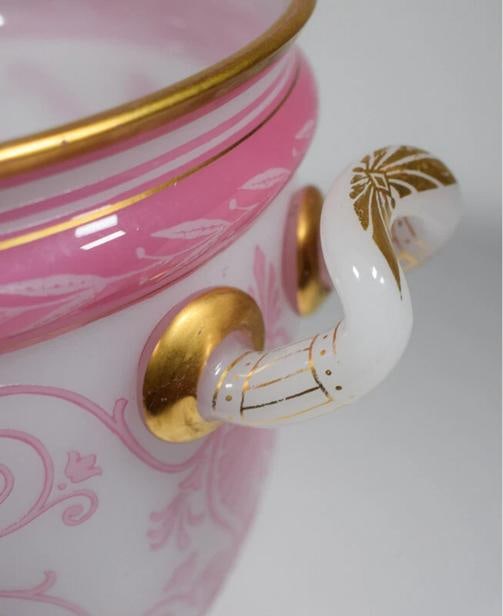Rare Baccarat Pink Cameo Wine Cooler - Circa 1870 - 7
