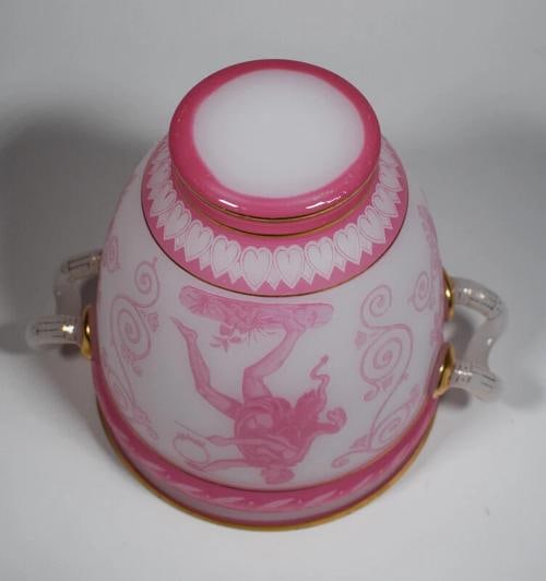 Rare Baccarat Pink Cameo Wine Cooler - Circa 1870 - 9