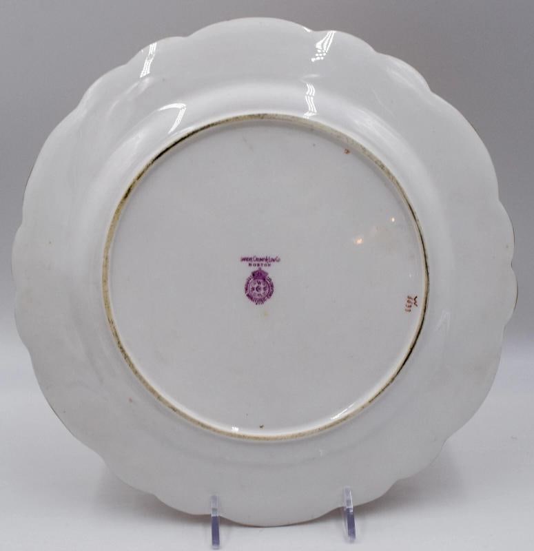 13 Royal Worcester Heavy Raised Paste Gold & Pink Dessert Plates Made for Shreve - 5