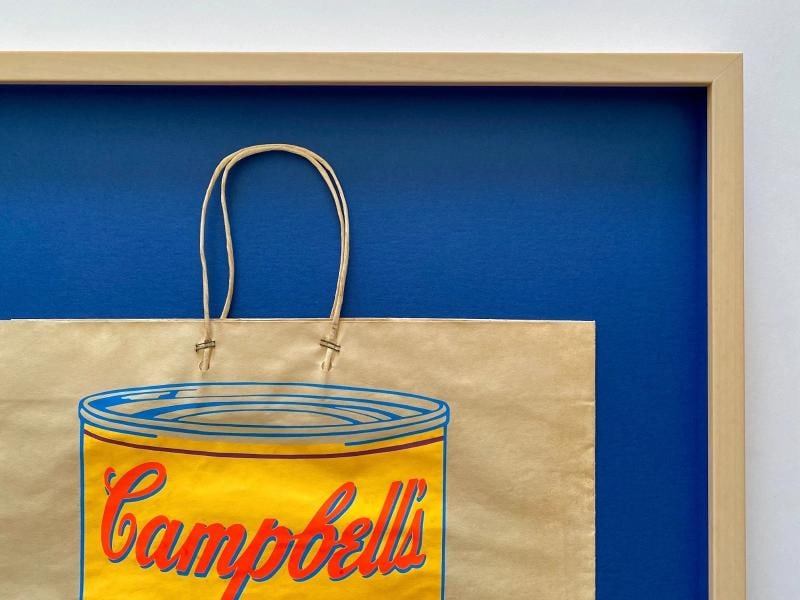 ANDY WARHOL RARE 1966 MCM SOUP CAN SILKSCREEN PRINT FRAMED POP ART SHOPPING BAG~(23 3/4" W X 31" ... - 11