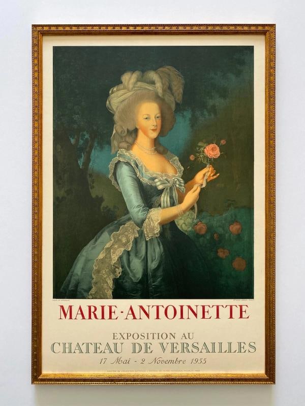 MADAME LE BRUN RARE 1955 MOURLOT LITHO PRINT FRAMED POSTER MARIE ANTIONETTE 1783~(20 3/4" W X 30 ...: Condition: Used,Unit of Sale: Single-Piece Work,Artist: Madame Elisabeth Louise Vigee Le Brun,Size: Large,Signed: No,Color: Multicolor,Title: " Marie Antionette with a Rose ",Material: