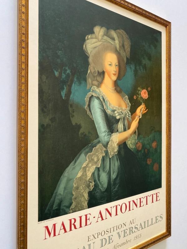 MADAME LE BRUN RARE 1955 MOURLOT LITHO PRINT FRAMED POSTER MARIE ANTIONETTE 1783~(20 3/4" W X 30 ... - 7
