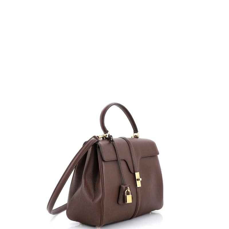 Celine 16 Top Handle Bag Grained Calfskin Medium - 2