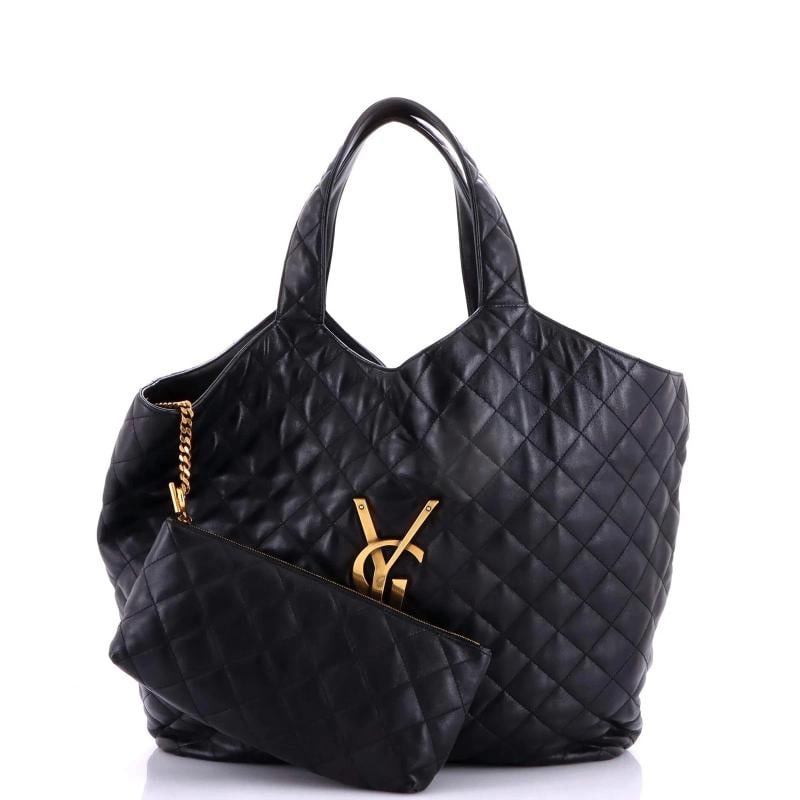 Saint Laurent Icare Shopping Tote Quilted Leather Maxi - 2