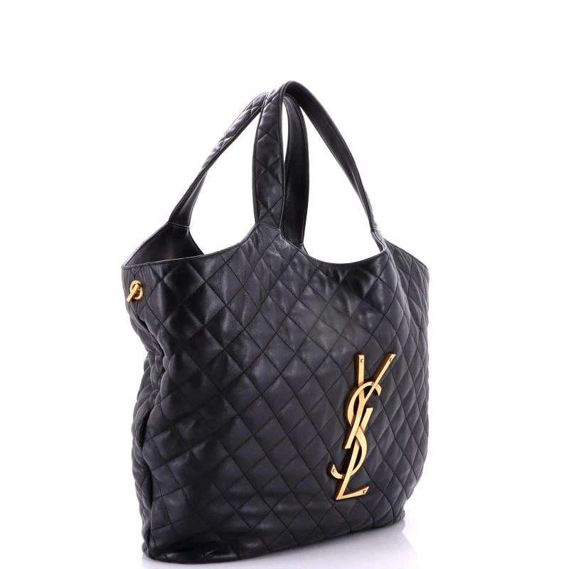 Saint Laurent Icare Shopping Tote Quilted Leather Maxi - 3