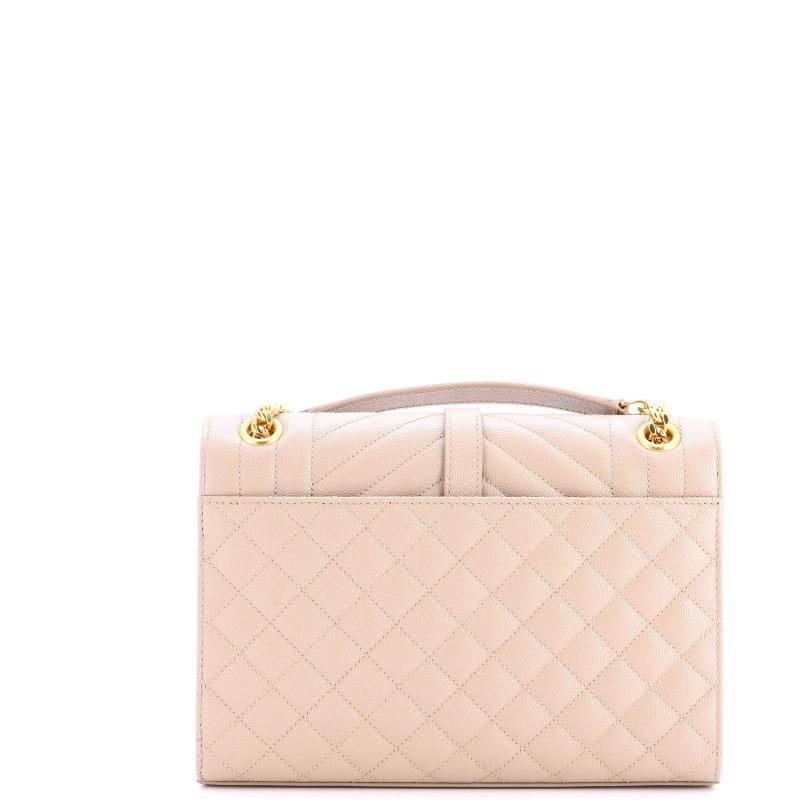 Saint Laurent Classic Monogram Envelope Satchel Mixed Matelasse Leather Medium - 3