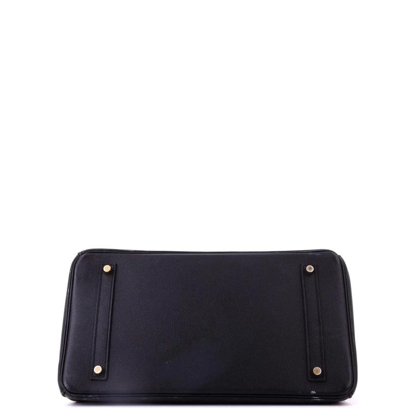 Hermes Birkin Handbag Black Epsom with Gold Hardware 35 - 5