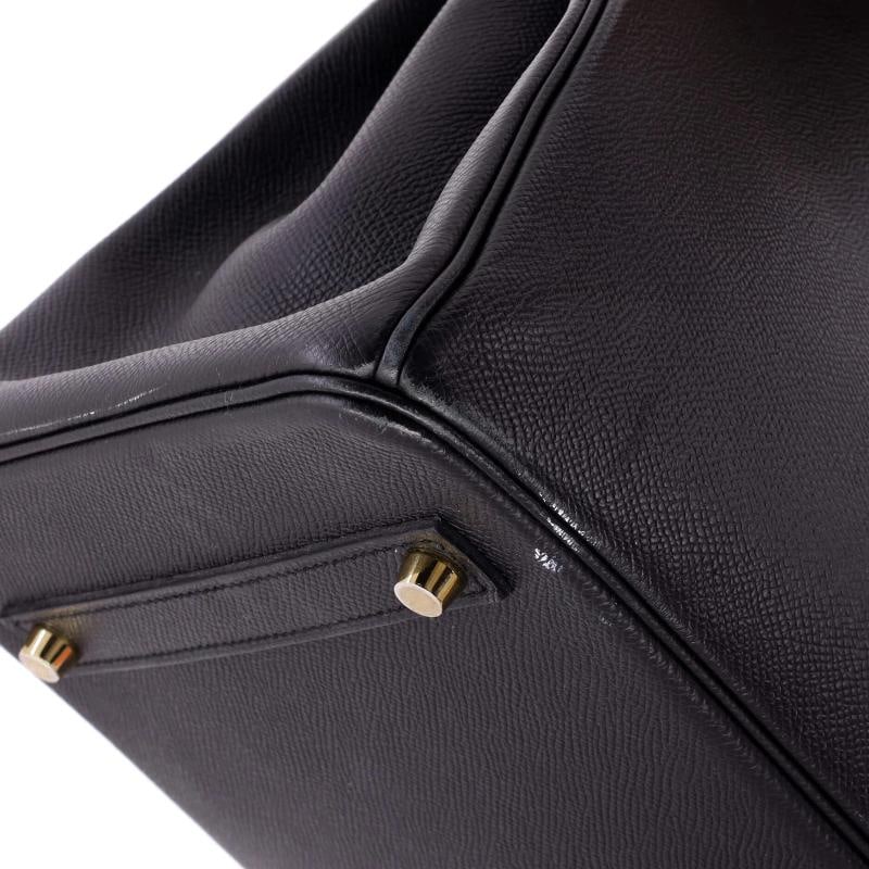 Hermes Birkin Handbag Black Epsom with Gold Hardware 35 - 6