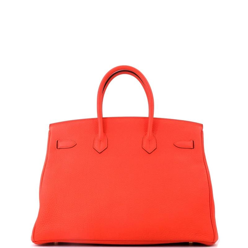 Hermes Birkin Handbag Orange Togo with Gold Hardware 35 - 2