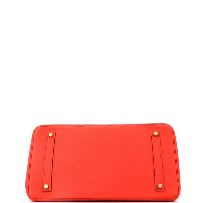 Hermes Birkin Handbag Orange Togo with Gold Hardware 35 - 3