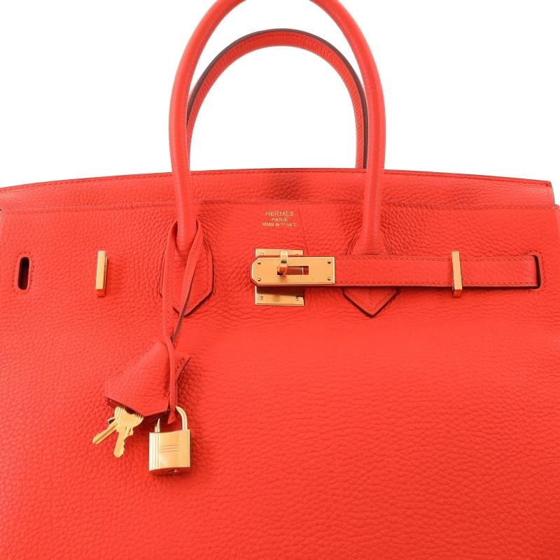 Hermes Birkin Handbag Orange Togo with Gold Hardware 35 - 4