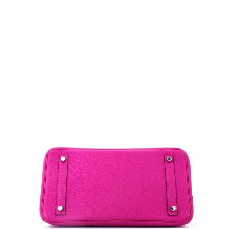 Hermes Birkin Handbag Pink Togo with Palladium Hardware 30 - 4
