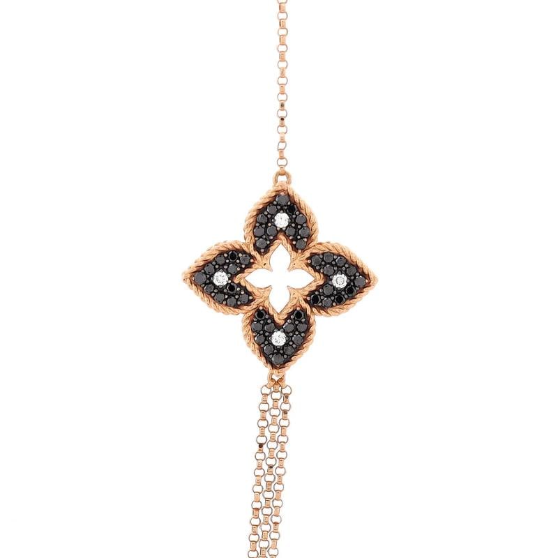 Roberto Coin Petite Venetian Princess Flower Three Strand Long Necklace 18K Rose - 4