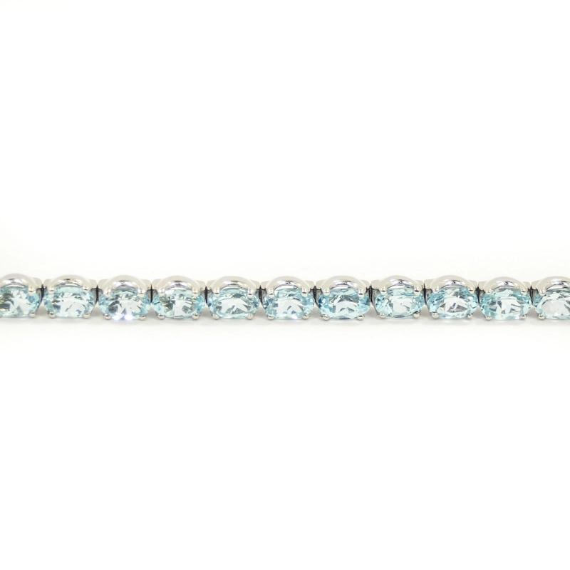 H.Stern Bracelet 25CT Aquamarine Stones 18K White Gold 17.7Gr Womens 7.5'' - 3