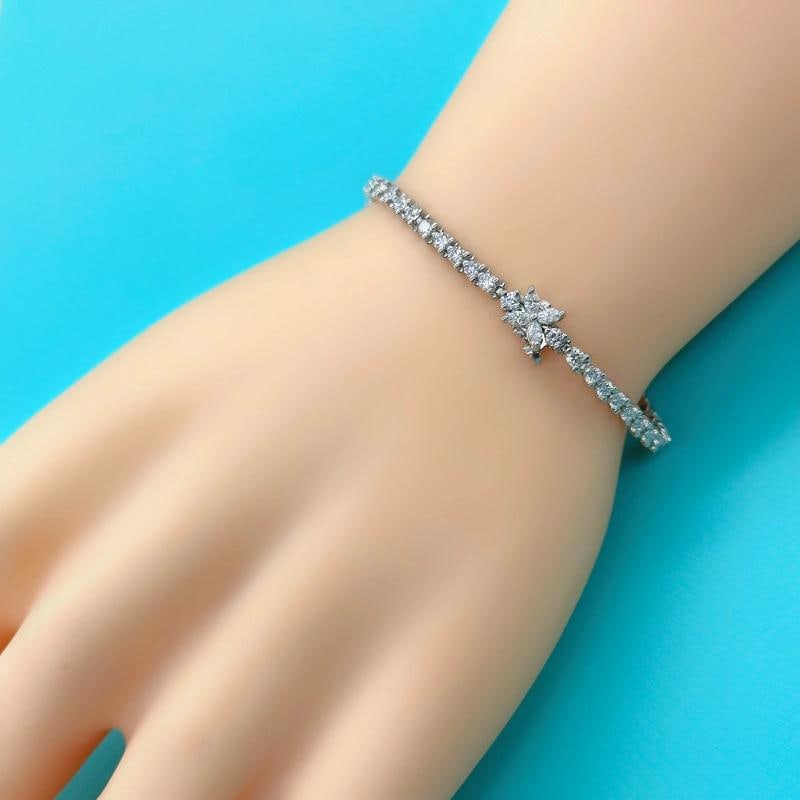 Tiffany & Co. Victoria Diamond Tennis Bracelet 3.08 tcw in Platinum - 15