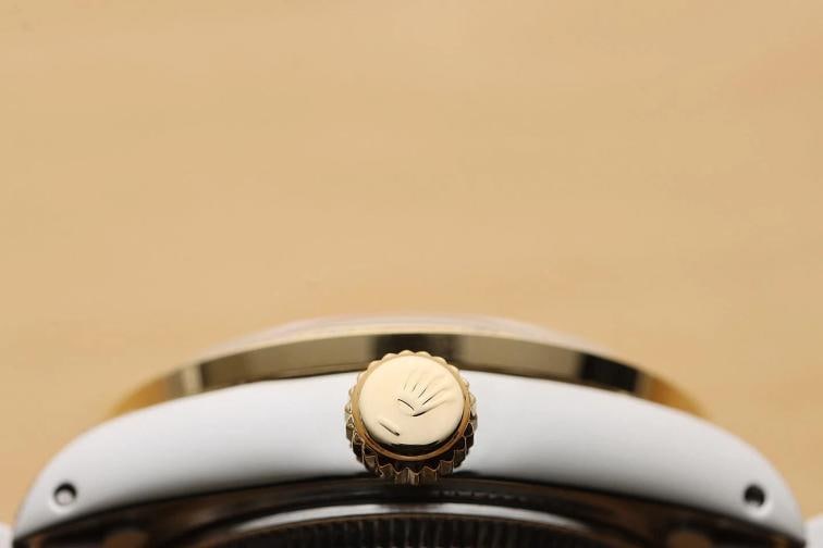 ROLEX LADIES DATEJUST 69173 SILVER FACTORY DIAMOND RUBY 18K GOLD STEEL WATCH - 9