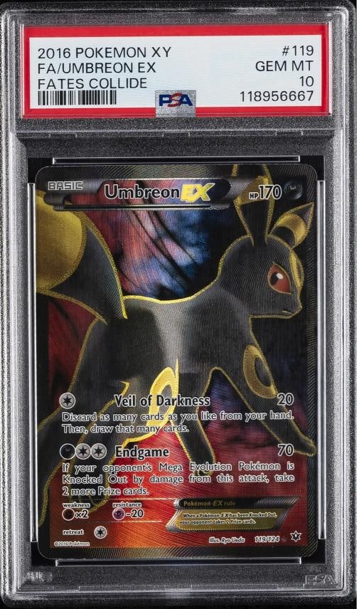 2016 POKEMON XY FATES COLLIDE #119 FULL ART/UMBREON EX PSA 10 (1 of 2)