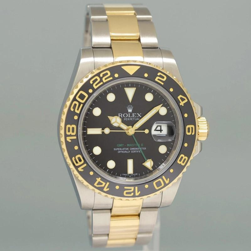 PAPERS MINT Rolex GMT-Master II 2 Ceramic 116713LN Black Two Tone Steel Gold Box/papers - 3
