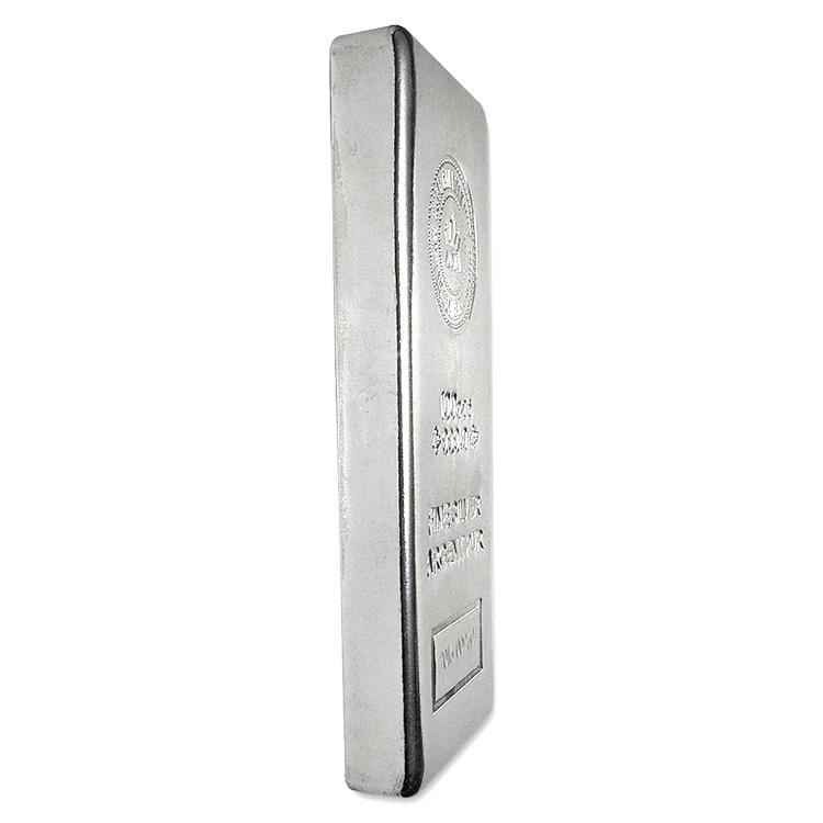 100 oz Silver Bar - Royal Canadian Mint (.9999 Fine, Pressed) - 3