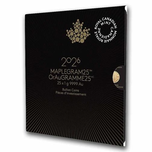 2026 25x 1 gram Gold Maple Leafs Maplegram25¢€ž¢ (In Assay Sleeve)-Pre-Sale - 3