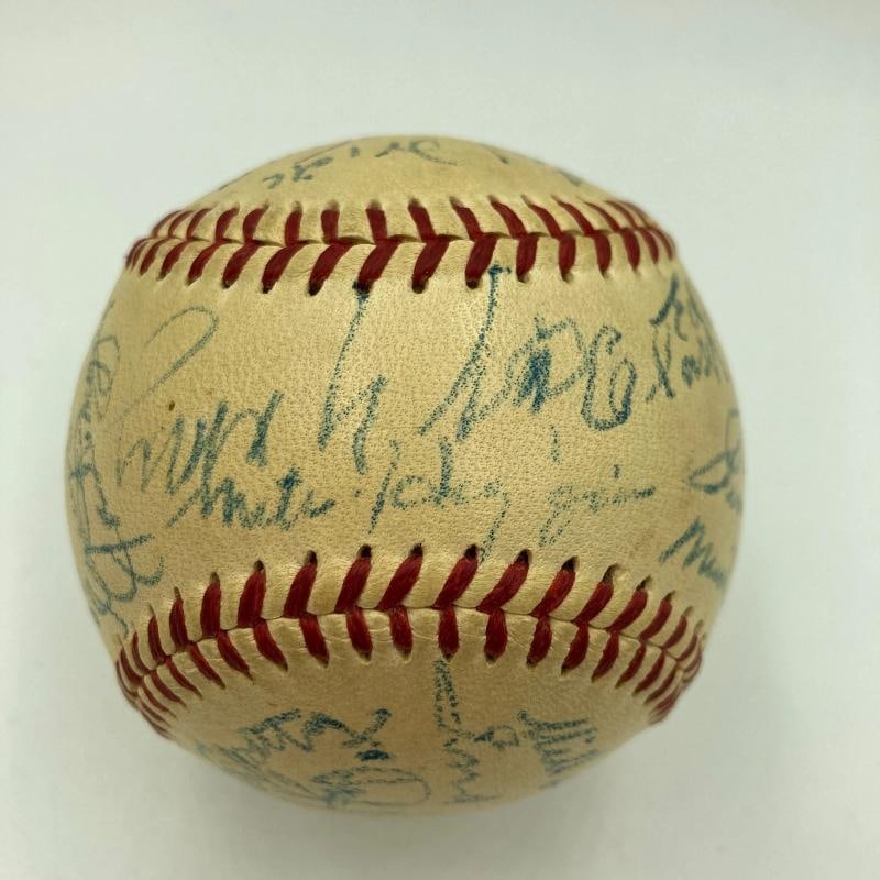 Cy Young Jimmie Foxx Tris Speaker Hall Of Fame Multi Signed Baseball Beckett COA - 12