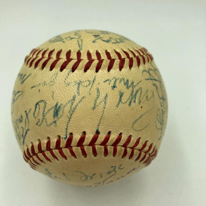 Cy Young Jimmie Foxx Tris Speaker Hall Of Fame Multi Signed Baseball Beckett COA (1 of 14)